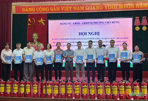 Phường Việt Hưng ra mắt xây dựng mô hình liên gia an toàn phòng cháy, chữa cháy 